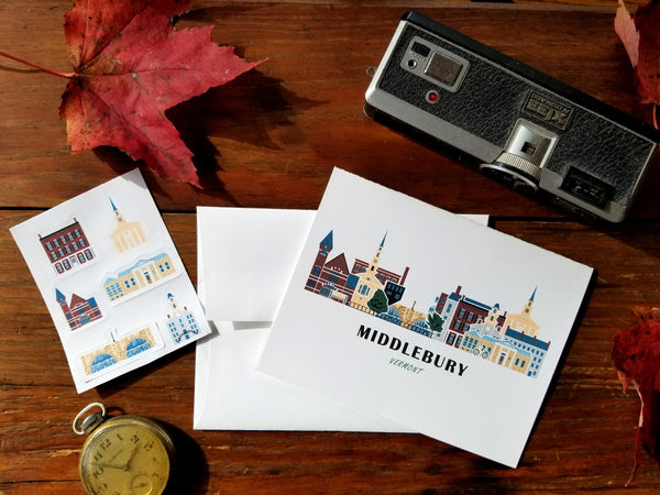 Note Card Set - Middlebury Cityscape - Soijen