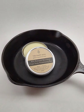 Cast Iron Seasoning - 2 oz Blend of Beeswax Grapeseed Oil and Safflower Oil